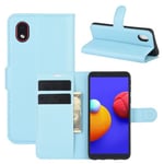 Galaxy A01 Core      Pu Wallet Case    [Lightblue]