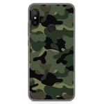 Funda En Gel Tpu Pour Xiaomi Redmi 6 Pro / Mi A2 Lite Design Camouflage Dessins