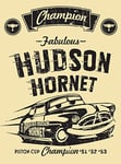 Cars 3 Legend of The Track-Hudson Hornet 60 x 80cm Canvas Print, Cotton Blend, Multi-Colour, 60 x 80 x 3.2 cm