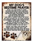 SHAWPRINT MY Dog's Bedtime Prayer Retro Style Metal TIN Sign/Plaque, Schnauzer, 4" x 3" Fridge Magnet