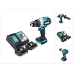 Dhp 486 ra Perceuse-visseuse à percussion sans fil 18 v 130 Nm Brushless + 2x batterie 2,0 Ah + chargeur - Makita