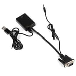 1080P VGA TO HDMI + USB AUDIO VIDEO CABLE ADAPTER CONVERTER LAPTOP PC DVD HD TV