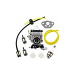 Kit de Carburateur pour Débroussailleuse al-ko Alko, Modèles BC410, BC4535, BC4125, avec Tuyau et Filtre à Essence.