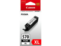 Canon Pgi-570Pgbk Xl - 22 Ml - Lång Livslängd - Svart - Original - Bläcktank - För Pixma Mg5751, Mg5752, Mg5753, Mg6851, Mg6852, Mg6853, Mg7750, Mg7751, Mg7752, Mg7753