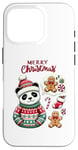 Coque pour iPhone 16 Pro Pull Moche de Noël - Panda Endormi Rêvant de Friandises