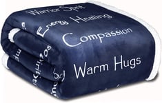 WOLF CREEK BLANKET, Compassion Blanket - Strength Courage 50 x 65 inch, Blue 