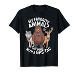 My Favorite Animal GPS Tag Tracking Animals T-Shirt