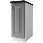 Meuble De Cuisine Bas 1 Porte 30 Cm Dina Gris - Gris