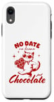 Coque pour iPhone XR Funny Single Saying No Date No Drama Just Chocolate Cat