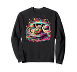 Splash Art Vintage Telephone Landline Dial Sweatshirt