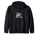 Soccer Ball Goal Graphic Zip Hoodie