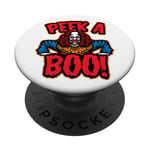 Peek A Boo Clown Halloween mauvais effrayant clowns drôles boo PopSockets PopGrip Interchangeable