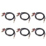 6X  Cable Hifi Stereo 3.5mm to  Audio Cable Aux  Jack 3.5 Y Splitter3022