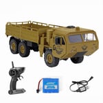 XIAOKEKE Rc Cars Rc Military Truck Off-Road Crawler Rc Trucks, 1:16 Scale 6WD 2.4Ghz Remote Control Trucks Army Cars Toys for Adults And Kids Children Boy Gift,Yellow