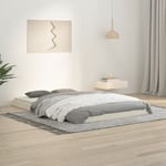 Lit double pour adulte Moderne Cadre de lit - Blanc 120x190 cm Bois pin massif Petit Double BV813963