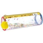 Cartable Oberthur  Trousse  Confettis transparente Pompon jaune