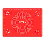 Pritogo - Tapis de cuisson (65 x 45 cm rouge) Tapis en silicone avec échelle Tapis de cuisson Tapis roulant - Antiadhésif extra stable antidérapant