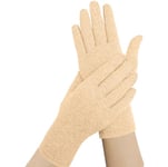 Doctor Developed Arthritis Gloves for Women & Men, Arthritis Compression Gloves (Nude, Full-finger, Large)