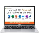 Acer Aspire 1 A115-32-C3AK 15,6" FHD-bärbar dator (Intel® Celeron® N4500, 4 GB RAM, 128 GB eMMC, UHD-grafik, Windows 11) - C