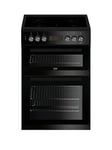 Beko Kdc653K 60Cm Double Oven Electric Cooker, Black - Cooker Only