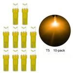 T5 gula 10-pack Led W2x4.6d W2.1.x4.9d W1.2W W2.3W 12v. Orange