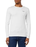 Pepe Jeans Original Basic T-shirt pour Homme Slim Fit Manches Longues Blanche