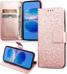 Coque Pour Iphone Xr, Protection Etui En Pu Cuir Portefeuille, Antichoc Housse À Rabat Compatible Avec Iphone Xr, Or Rose