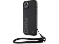 BMW BMHCP15S23RMRLK iPhone 15 / 14 / 13 6.1" black/black hardcase Signature Leather Wordmark Cord