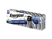 Energizer Ultimate Fr6 Aa-Batteri Lithium 3000 Mah 1.5 V 20 Stk