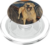 Dog Art The Scream Skrik Dogs Der Schrei Golden Retriever PopSockets PopGrip pour MagSafe