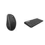 Logitech MX Anywhere 2S Bluetooth Edition Wireless Mouse, Multi-Surface, Hyper-Fast Scrolling & Pebble Keys 2 K380s, Multi-Device Bluetooth Wireless Keyboard with Customisable Shortcuts