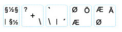 Klistermärken för konvertera tangentbord till nordic (SE/DK/NO/FI) 5-keys, vit