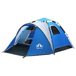 Night Cat Pop Up Tent 3 4 Man Person Camping Tent Waterproof Instant Automatic Easy Set Up Dome Holiday Tent