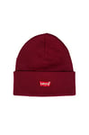 Levi's Men's Batwing Embroidered Slouchy Beanie, Red (Dark Bordeaux 84), One Size