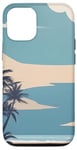 iPhone 12/12 Pro Blue Beach Landscape: Tropical Scene, Waves, Sand, Clouds Case