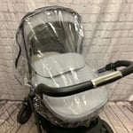 PVC Raincover Rain Cover Fits Silver Cross Pioneer Pram Pushchair Zip Access