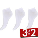 Decoy Strumpor 3P Cotton Sneaker Socks Vit Strl 37/41 Dam