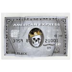 World Art Impression sur plexiglas 'Carte American Express Crâne'