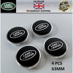 X Land Rover Center Caps Svart Range Rover Sport Evoque Velar Discovery 63mm