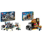 LEGO City Le Laboratoire de Police Scientifique Mobile, Cadeau pour Garçons et Filles Dès 7 Ans & City Le Food-Truck de Burgers, Jouet de Camionnette, Cadeau pour Garçons et Filles de 5 Ans