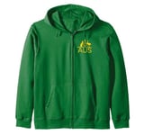 AUSTRALIA KANGAROO AND EMU COAT OF ARMS AUS AUSSIE SPORTS Zip Hoodie