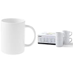 Cricut Mugs vierges | Blanc | 425 ml (425,2 g) | 6 x tasses à sublimation Infusible Ink | pour une utilisation avec mug Press & Tasses vierges empilables | Blanc