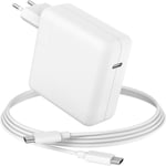 Chargeur Usb-C 67W Pour Mac Book Air 2020/2019/2018, Macbook Pro 13/14/15/16 Pouces, Acer, Lenovo Thinkpad, Hp Et Tous Les Périphériques Usb-C (Câble De Charge De 2 Mètres Inclus)