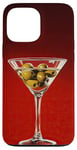 Coque pour iPhone 13 Pro Max Martini Olive Verte Barman Vodka Gin Cocktail Boisson