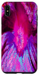 iPhone XS Max Psychedelic Purple and Magenta Hibiscus Flower Case