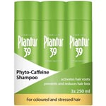 Plantur 39 Green Phyto-Caffeine Shampoo Set for Coloured Stressed Hair 3x 250 ml