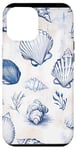 Coque pour iPhone 12 Pro Max Bleu Abstrait Art Tropical Beach Decor Coastal Vibes