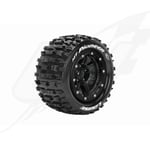 FR- Louise Mft Mt-Maxx 2.8 Pioneer 1:10 Soft rim Black (2) 17mm Traxxas, Hpi / 1