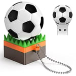 32 Go Clé USB 2.0 Football Clef USB Uflatek Cartoon Flash Drive Blanc Mémoire Stick Portatif U Disque Stockage de Données pour Fashion Cadeau