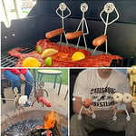 Steel Hot Dog Boy/Marshmallow Roasters Cooker, Women Men Shaped Camp Fire Roasting Stick, Hotdog Boy Man & Girl Woman Funny Metal Craft Skewer Stick for Campfire Bonfire Grill (Mix-4pcs)